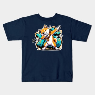 Urban Pup Vibes: Dabbing Dog Kids T-Shirt